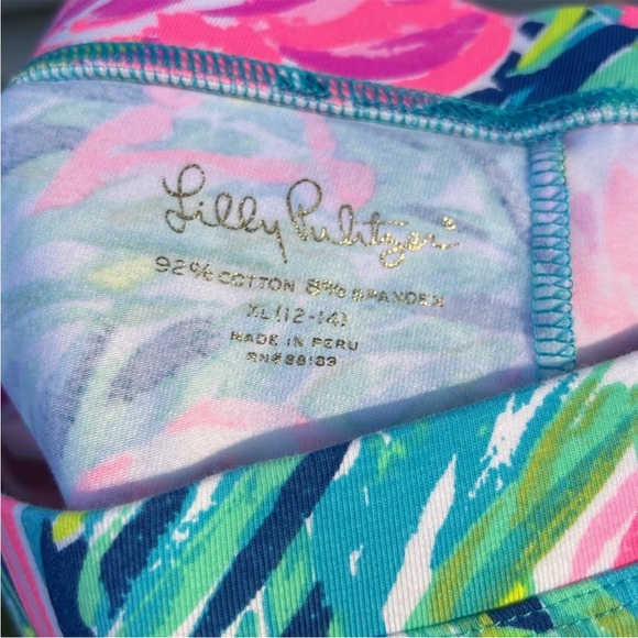 Lilly Pulitzer Girls Crop Leggings Flamingo size 12-14 Extra Large - Picture 3 of 4